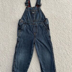 OSH KOSH Flannel-lined Infant Denim Overalls. Size. 3T Great Condition See Pics